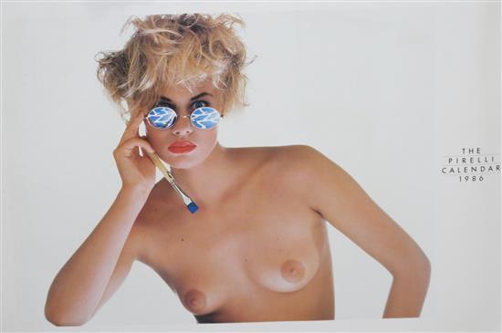 A 1986 Pirelli calendar, mint in box